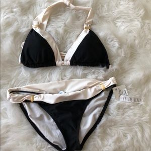 Black and white bikini